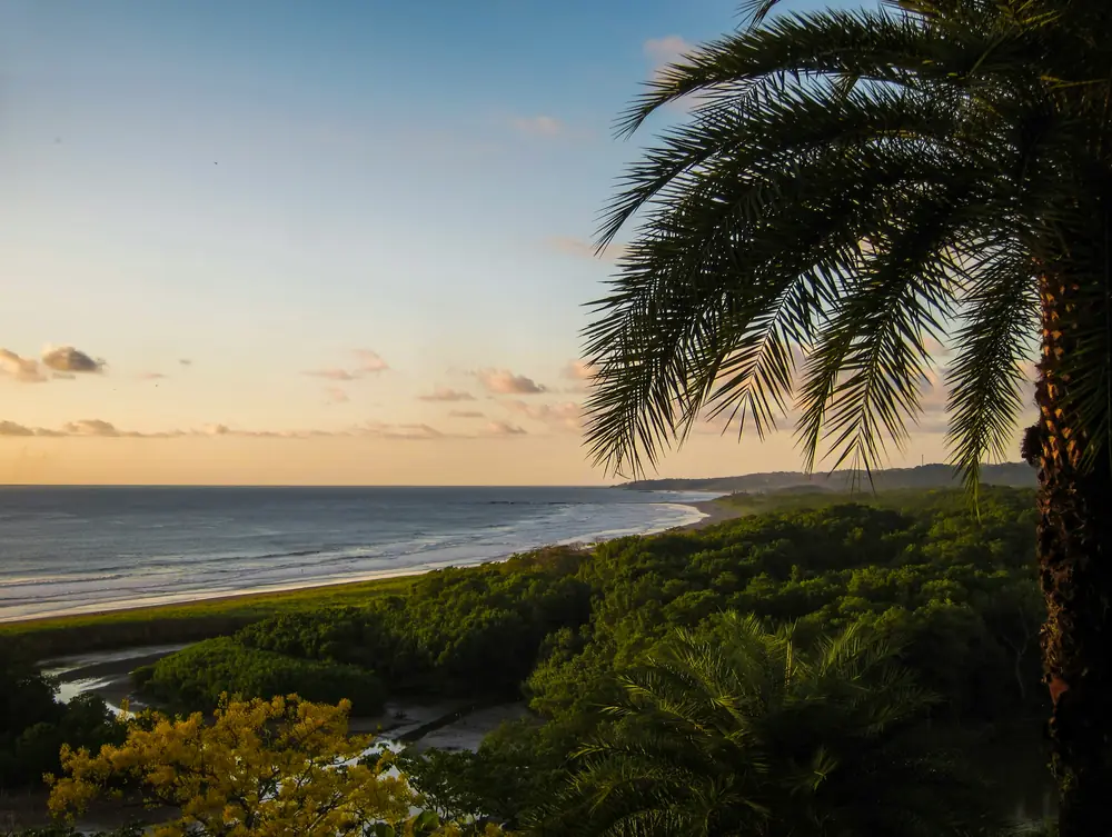 Sunset over the Nosara coastline
